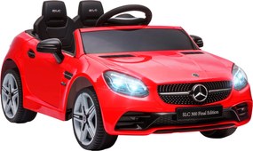 AIYAPLAY Carro Elétrico Mercedes SLC 300 12V com Controlo Remoto Faróis LED Música TF USB e Abertura da Porta 3-5km/h 107x62,5x44 cm Vermelho | Aosom Portugal