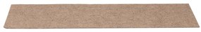 Tapetes escada adesivos retangular 15pcs 76x20cm castanho-claro
