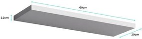 Prateleira de Parede Parada – 60 cm – Cinzento Mate – Estante Flutuant