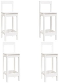 5 pcs conjunto de bar pinho maciço branco