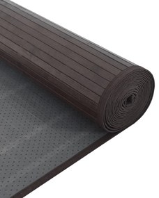 Tapete retangular 60x400 cm bambu castanho-escuro