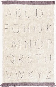 Tapete para crianças lavável artesanal com design de letras Abc