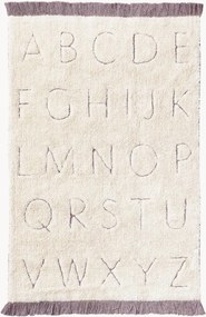 Tapete para crianças lavável tufado à mão com design de letras Abc