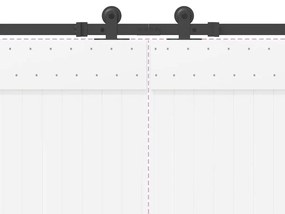 Kit de ferragens para porta deslizante 427 cm aço preto