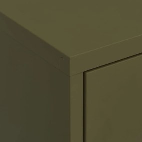 Armário de arrumação aço 80x35x101,5 cm verde-azeitona