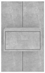 Mesas de cabeceira montagem na parede 2 pcs cinzento cimento