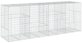Cesto gabião com cobertura 400x100x150 cm ferro galvanizado