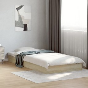 vidaXL Estrutura cama s/ colchão derivados de madeira carvalho sonoma