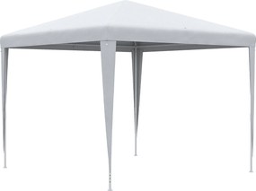 Outsunny Tenda 2,7 x 2,7 m Barnum de Jardim metal epóxi Tela PE Alta Densidade Branco | Aosom Portugal