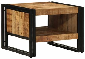vidaXL Mesa de centro 50x50x38 cm madeira de mangueira áspera maciça