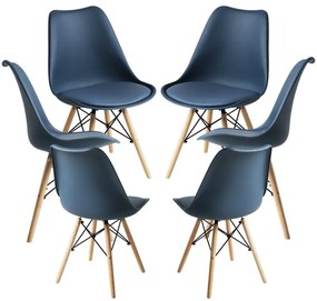 Pack 6 Cadeiras Tilsen - Azul Petróleo