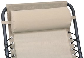 Encosto cabeça cadeira de pátio 40x7,5x15 cm textilene creme