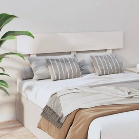 Cabeceira de cama 124x3x81 cm pinho maciço branco