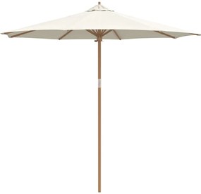 para-sol de jardim branco creme 270 x 260 cm de bambu