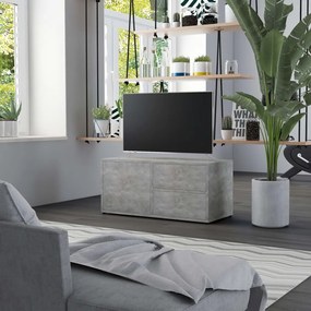 vidaXL Móvel de TV 80x34x36 cm derivados de madeira cinzento cimento
