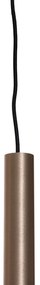 Candeeiro de suspensão preto com latão, incluindo LED regulável 7 luzes - Bea Design