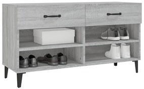 Sapateira 102x35x55 cm derivados de madeira sonoma cinza