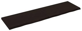 vidaXL Tampo de mesa 180x50x(2-4) cm carvalho tratado castanho-escuro