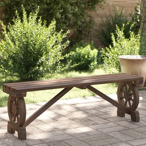 vidaXL Banco de jardim 115 cm madeira de abeto maciça
