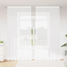 Cortina de Renda com cortinas Floral Branco 200 x 280 cm Poliéster