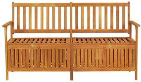 Banco de arrumação 148 cm madeira de acácia maciça