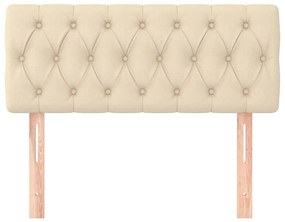 Cabeceira de cama tecido 90x7x78/88 cm creme