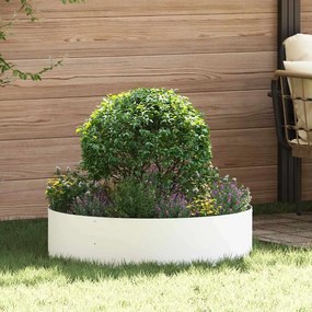 vidaXL Vaso de Jardim Branco 80 x 80 x 20 cm Aço