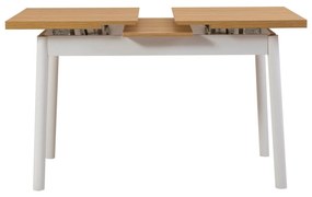 Conjunto de Mesa de Jantar Extensível e Cadeiras Oliver – Branco – Mes