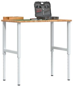 vidaXL Bancada retangular 100x60x(71,5-98) cm carvalho castanho-claro