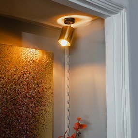 Foco moderno preto com dourado - Lofty Moderno
