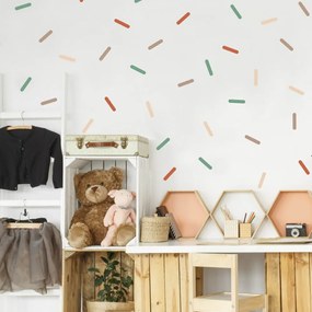 Confettis em tons de castanho - autocolantes de parede