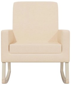 Cadeira de baloiço tecido creme
