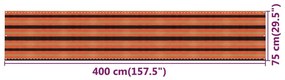 Tela varanda PEAD 75x400 cm multicor