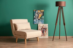 Sofá-cama 1 Lugar Folde – Creme – 180 x 80 cm