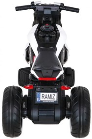 Mota elétrica para Crianças 12V 3 Rodas Rodas Espuma EVA Branca