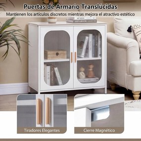 Aparador de Cozinha, 83 x 42 x 85,5 cm, Prateleira Regulável, Branco