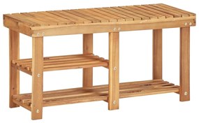 vidaXL Sapateira 90x32x46 cm madeira de acácia maciça