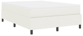 Cama Box Spring com Colchão Creme 160x200 cm Tecido de Corduroy