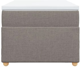 Cama com molas/colchão 90x190 cm tecido castanho-acinzentado