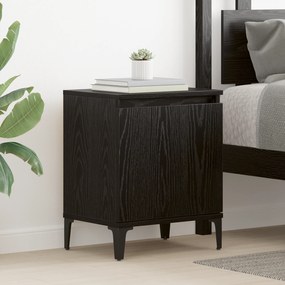 vidaXL Mesa de cabeceira Carvalho Preto Carvalho preto Madeira feita