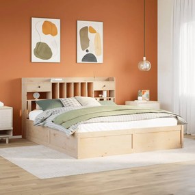 vidaXL Cama sem colchão 180x200 cm madeira de pinho maciça