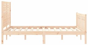 Cama sem colchão 140x200 cm madeira de pinho maciça
