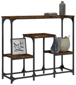 Mesa consola 89,5x28x76 cm derivados de madeira carvalho fumado