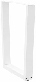 Pernas para mesa de jantar em V, 2 peças, branco, 60x(72-73,3) cm, aço