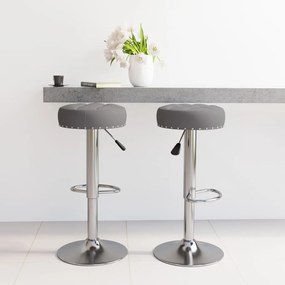 332972 vidaXL Bancos de bar 2 pcs tecido cinzento-escuro