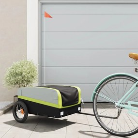 Reboque para bicicleta 30 kg ferro preto e verde