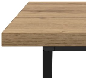 Mesa de Centro vidaXL Carvalho Artisan 100x50x40 cm Madeira de Engenha