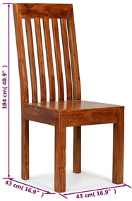Cadeiras de jantar 4 pcs madeira maciça moderno