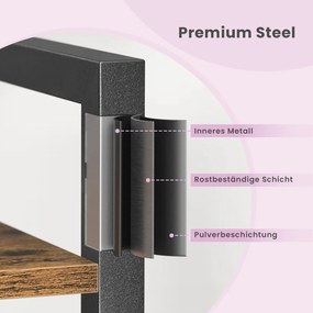 Estante de livros 30 x 39,6 x 154 cm 5 prateleiras 30 x 39,6 x 154 cm Preto e castanho-escuro