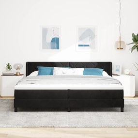 Cama Box Spring com Colchão vidaXL Preto 200x200 cm Veludo